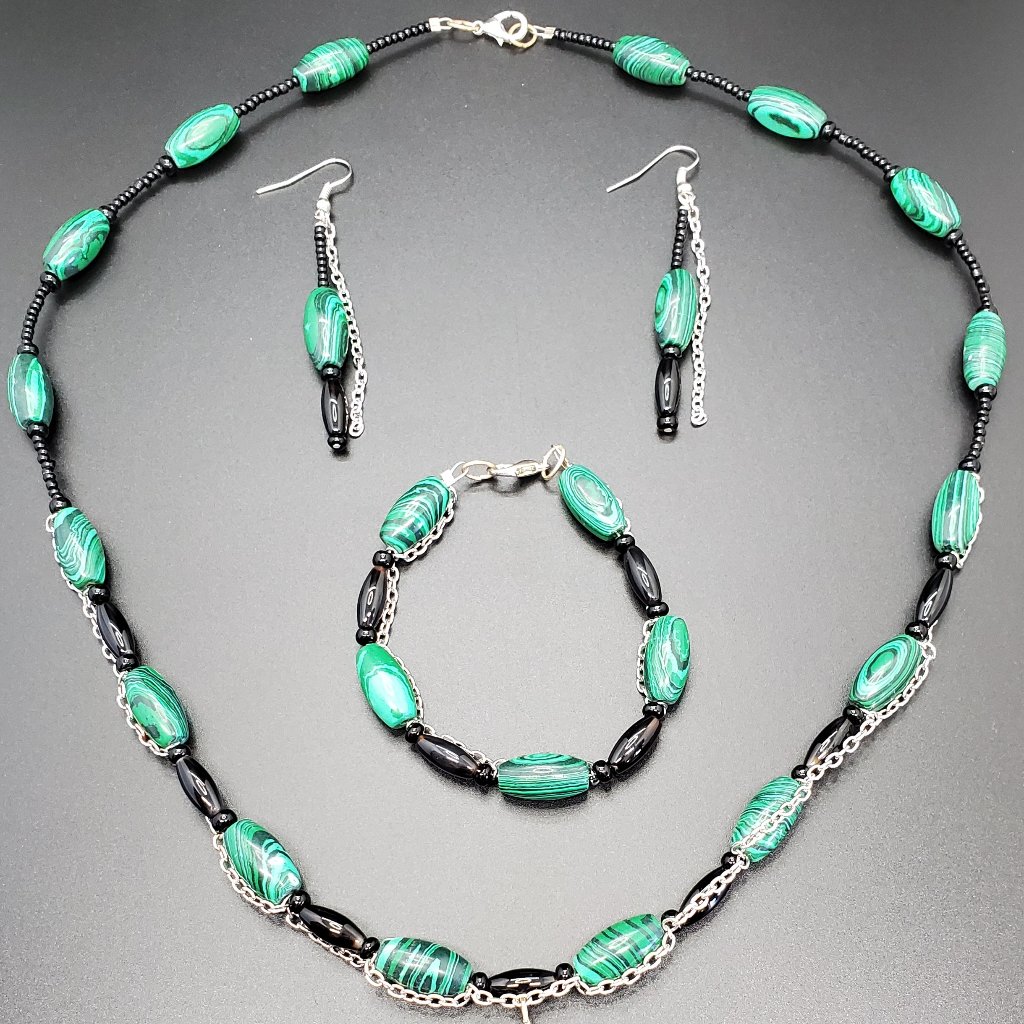 Malachite & Black Onyx Set